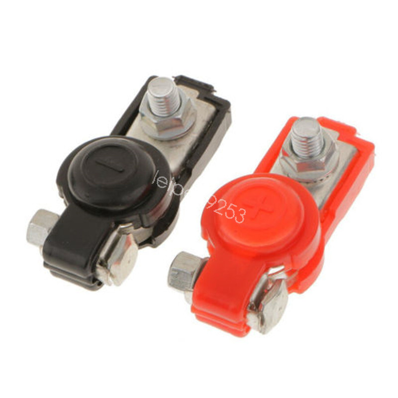 NEW Car Battery Terminal Connectors Clamp 2x Wire Lugs Cable Ends Copper Eyelet