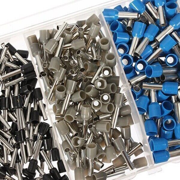 800PCS Connectors Cord Wire Crimp Cable Pin End Bootlace Ferrule Terminals
