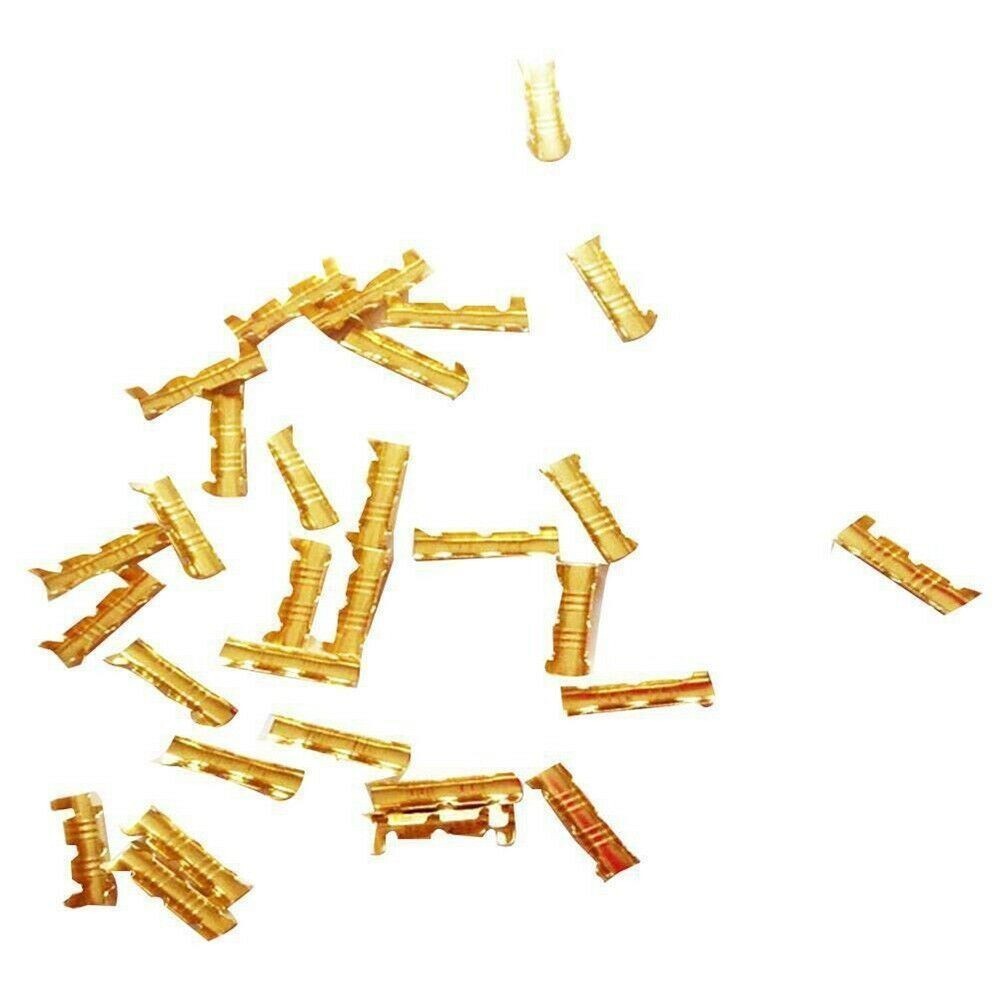 100 PACK Car Brass Copper 0.5-1.5mm² Crimp Electrical Wire Connectors Terminals