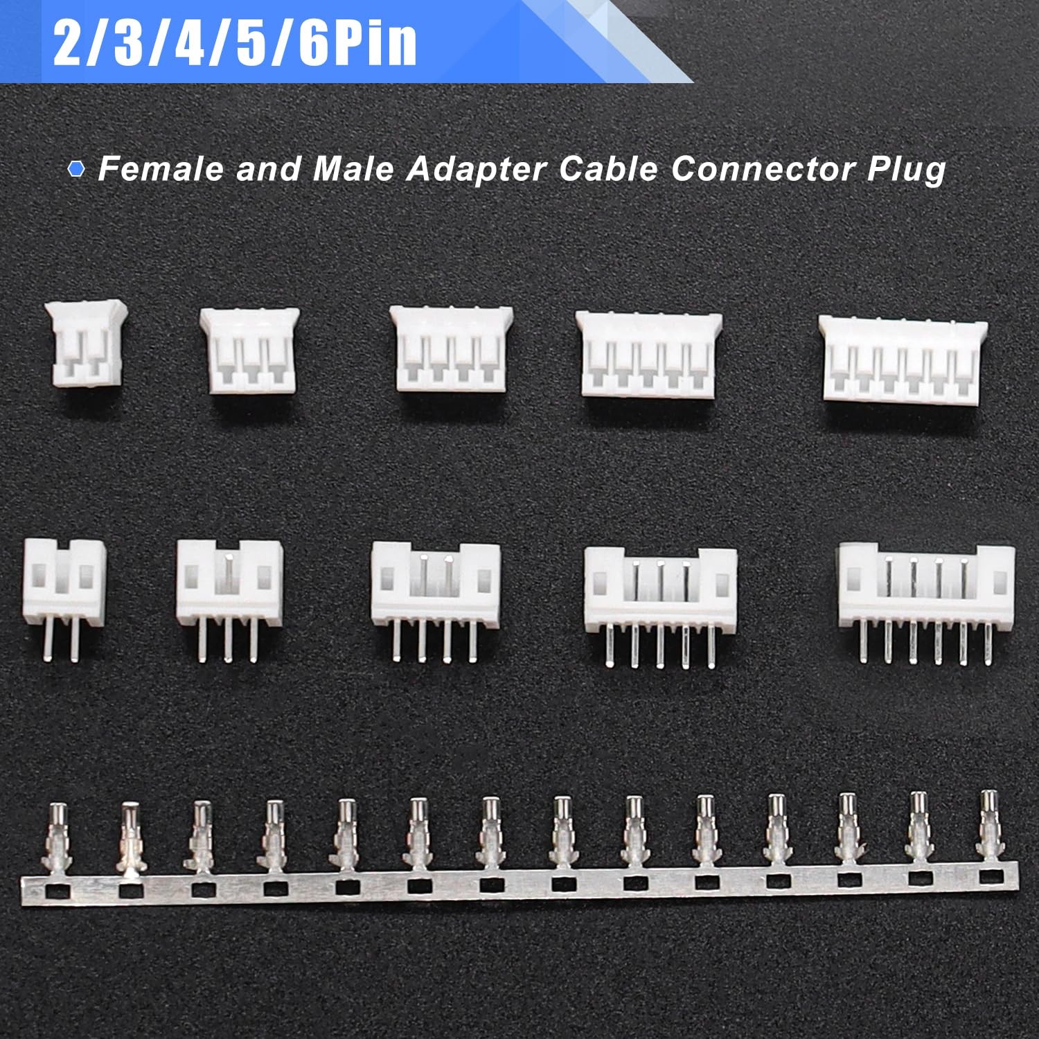 Taiss 580PCS JST PH Connector kit 2.0mm PH2.0 Kit, White