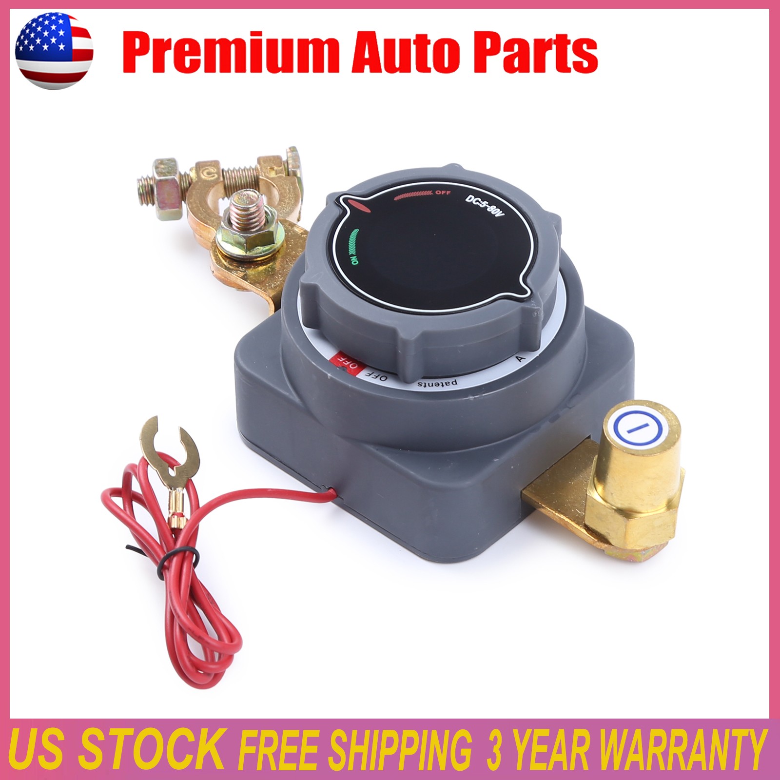 5-80V Battery Power Cut Master Switch Disconnect Isolator On-Off Marine Car RV