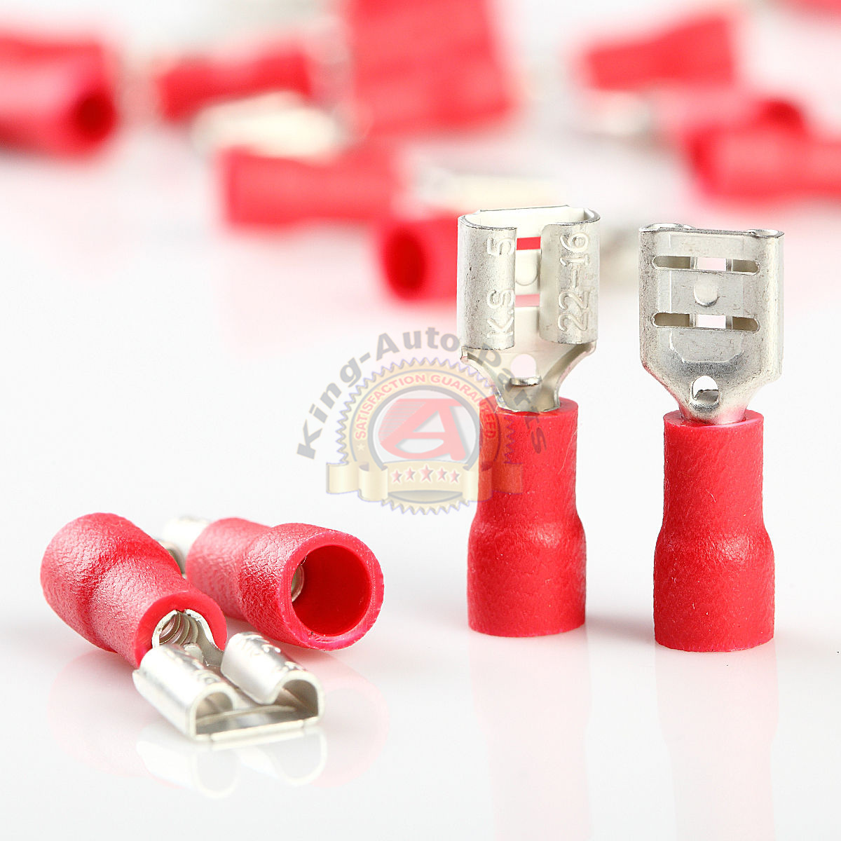22-18 GAUGE Red 100 PK VINYL QUICK DISCONNECT FEMALE .250