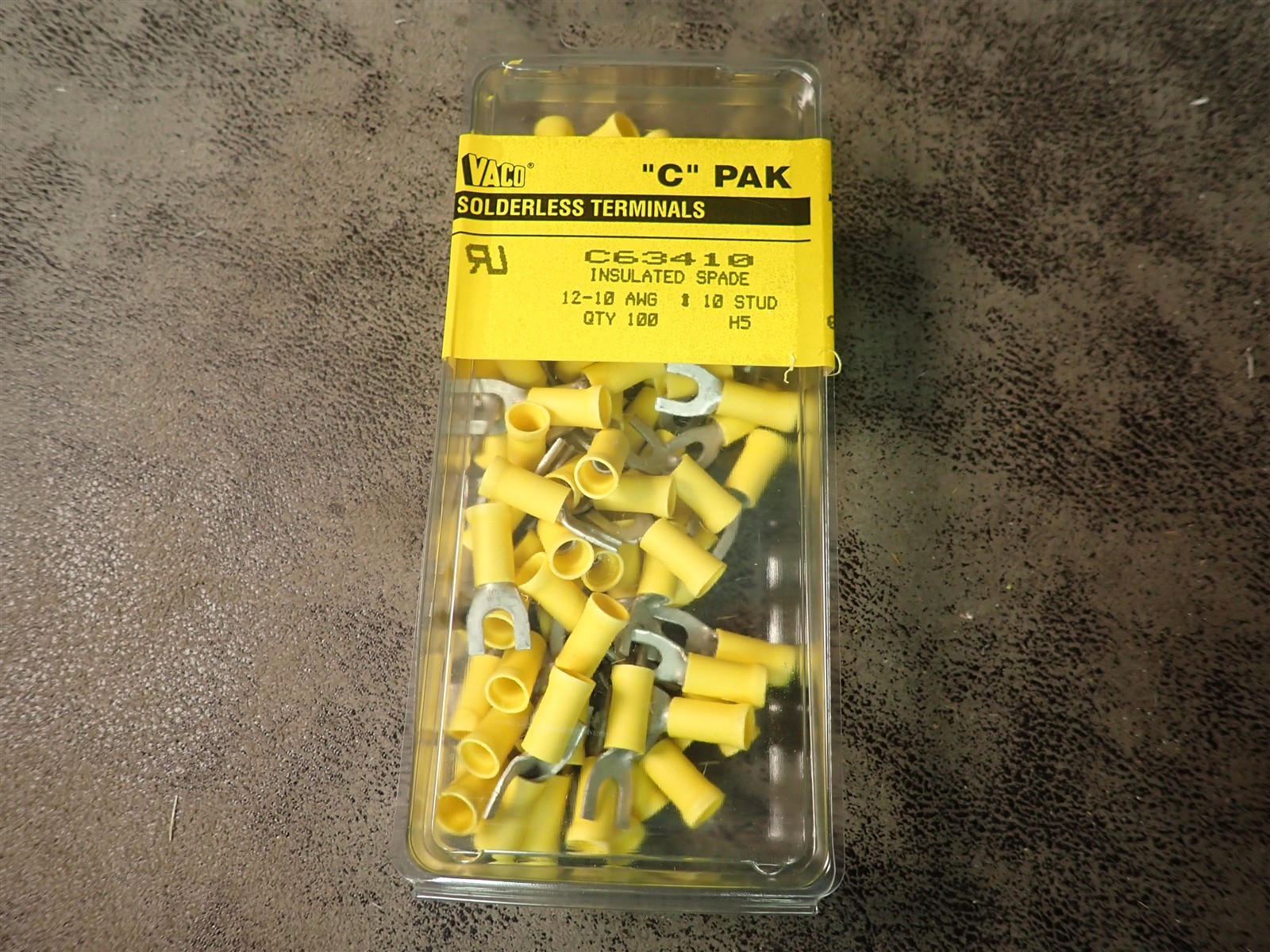 Klein/Vaco C63410 Insulated Spade Terminals 12-10 AWG, 5-100 Packs 500 Total G85