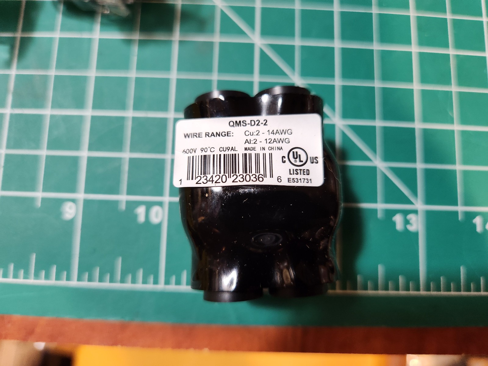 2-Port Insulated Connector 2AWG-14AWG Aluminum to Copper Dual Entry (5 Pack)