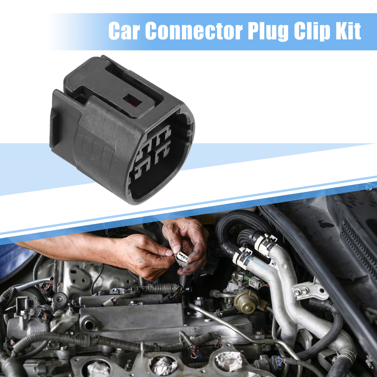 Pieceof1 No.9098011964 Alternator Connector Adapter Plug Clip Kit fit for Toyota