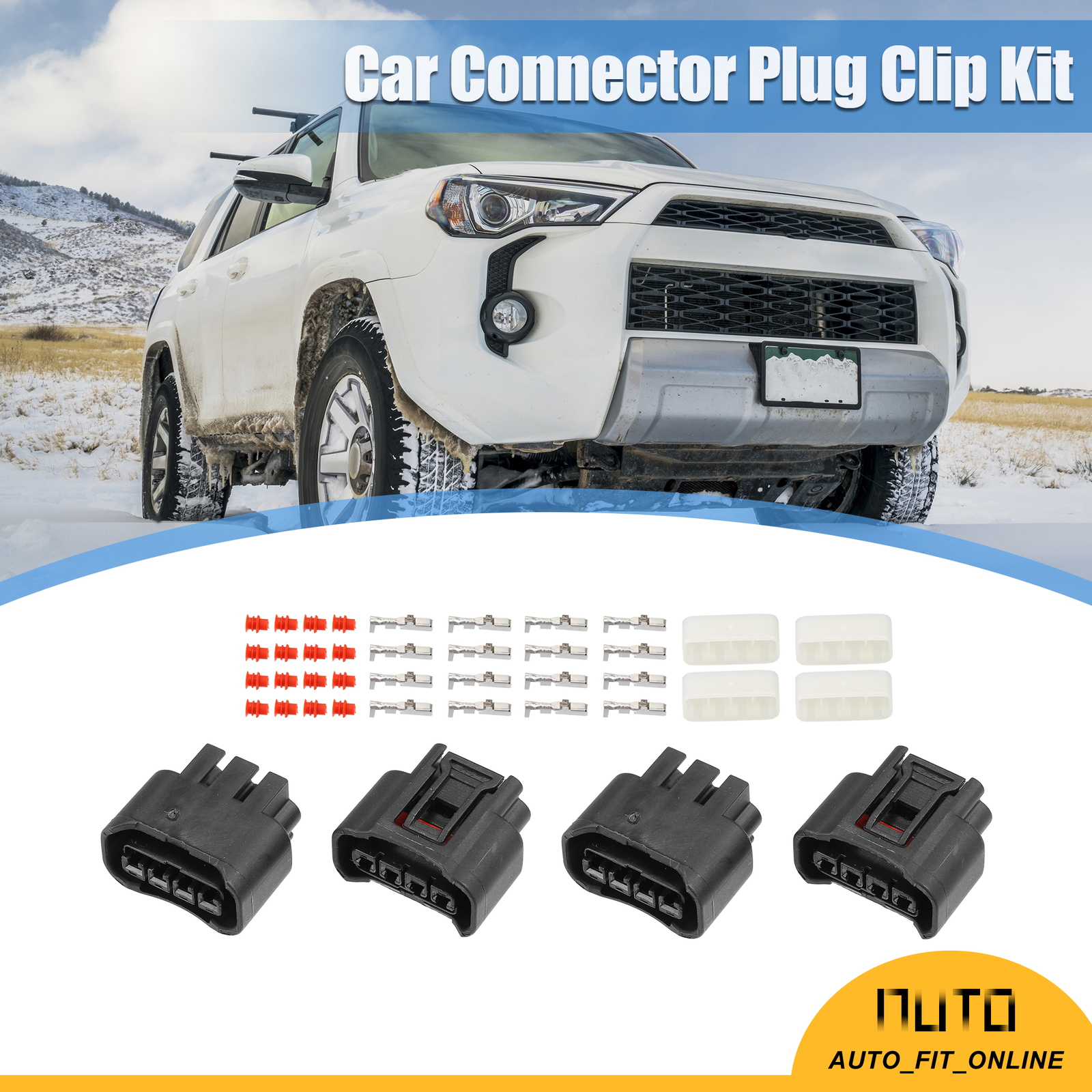 4 Pin No.9098011885 Ignition Coil Connector Adapter Plug FOUR Custom for Scion