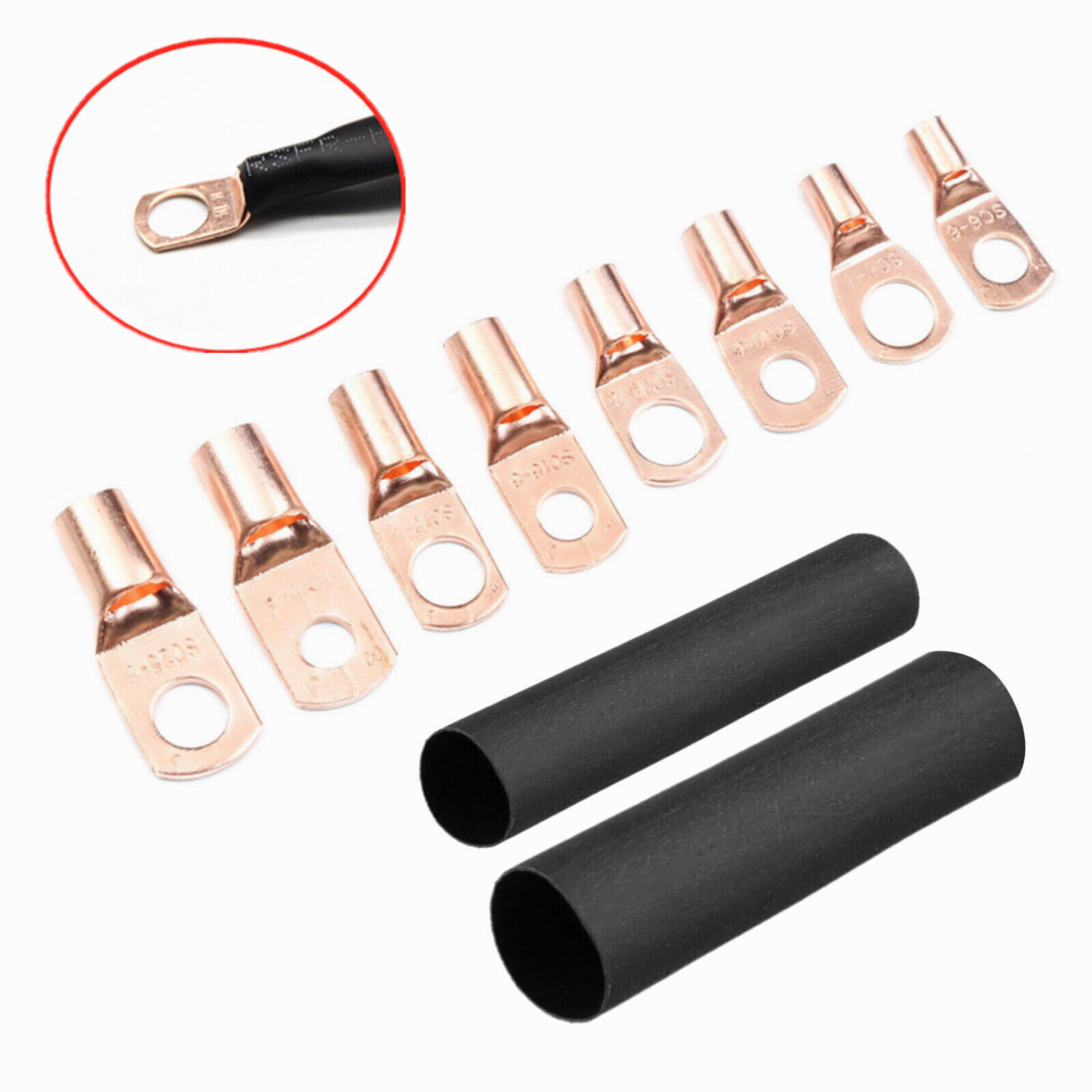 140/280PCS Cable Crimping Tool Car Copper Ring Lugs Kit Terminals Crimper Plier