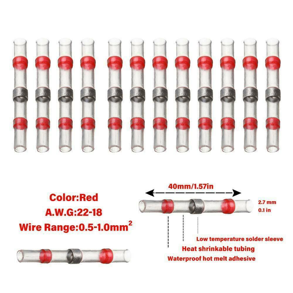 380/100 SOLDER SEAL SLEEVE HEAT SHRINK BUTT WIRE CONNECTORS TERMINALS WATERPROOF