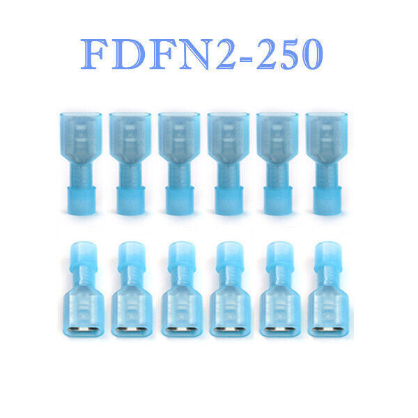 Nylon Female Male Insulated Spade Wire Connectors Crimp Terminal 16-14AWG 100PCS