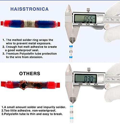haisstronica 180PCS Solder Seal Wire Connectors-Waterproof Assorted Sizes