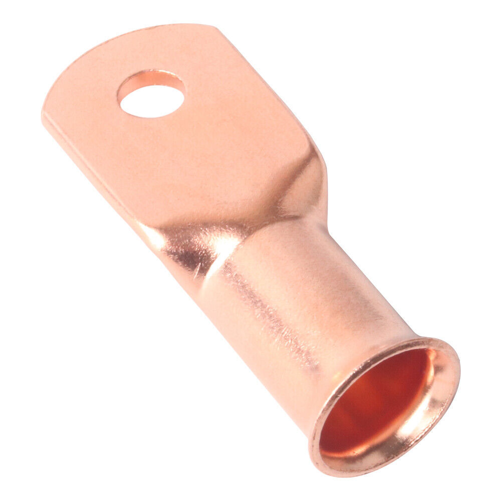 5x Copper 2/0 Ga AWG 1/4″ Lug Ring Crimp Solder Terminals Power Or Ground Wire