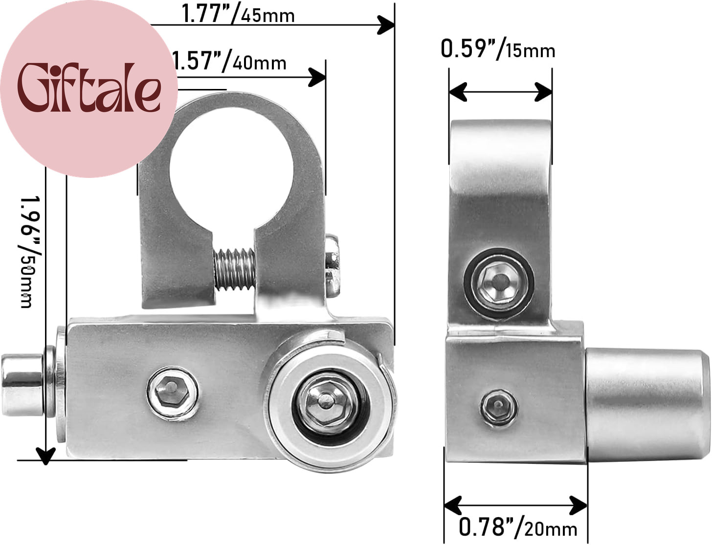 BTO Solid Brass Positive Negative Battery Terminals with Adaptor Collars, 1X0/2/