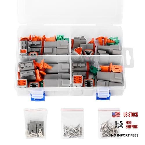 DT Deutsch Connector Kit, 2 3 4 6 Pin Waterproof DT Series Connector 150Pcs