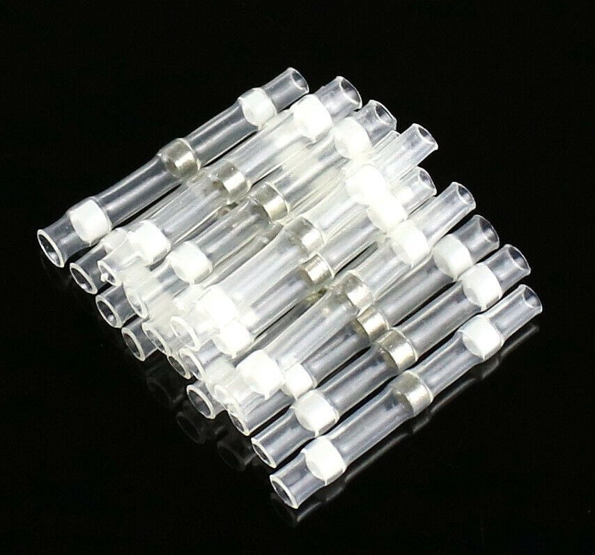 50-200PCS 26-24 AWG Solder Seal Sleeve Heat Shrink Butt Wire Connector Terminals