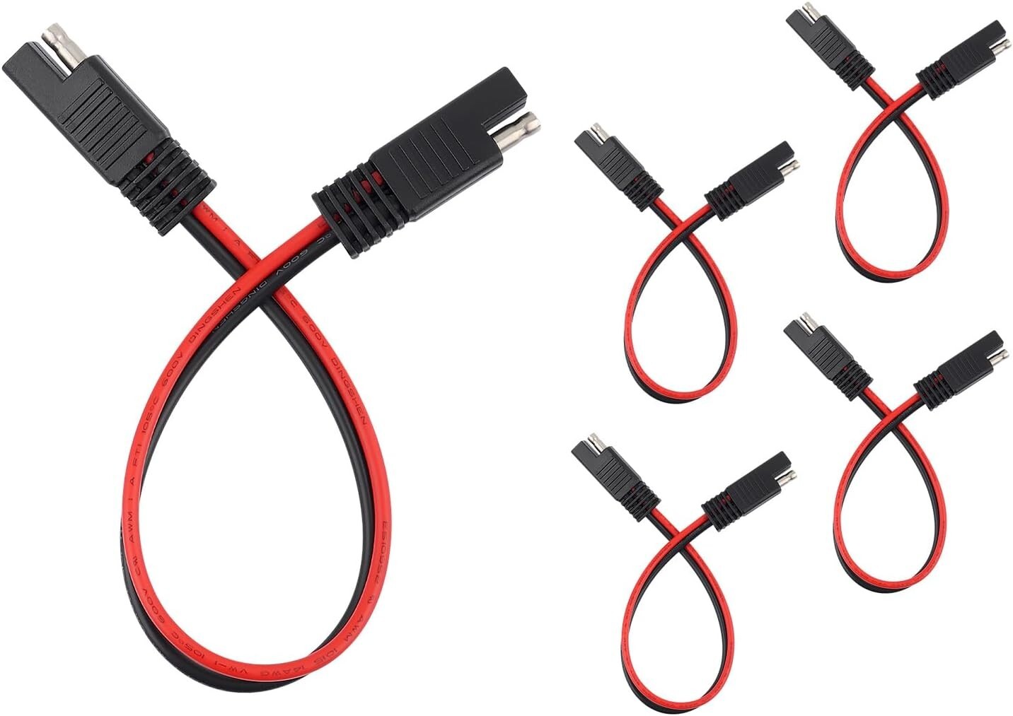 5PCS SAE Connectors Quick Disconnect Wire Harness,2 Pin Plug 14 Gauge