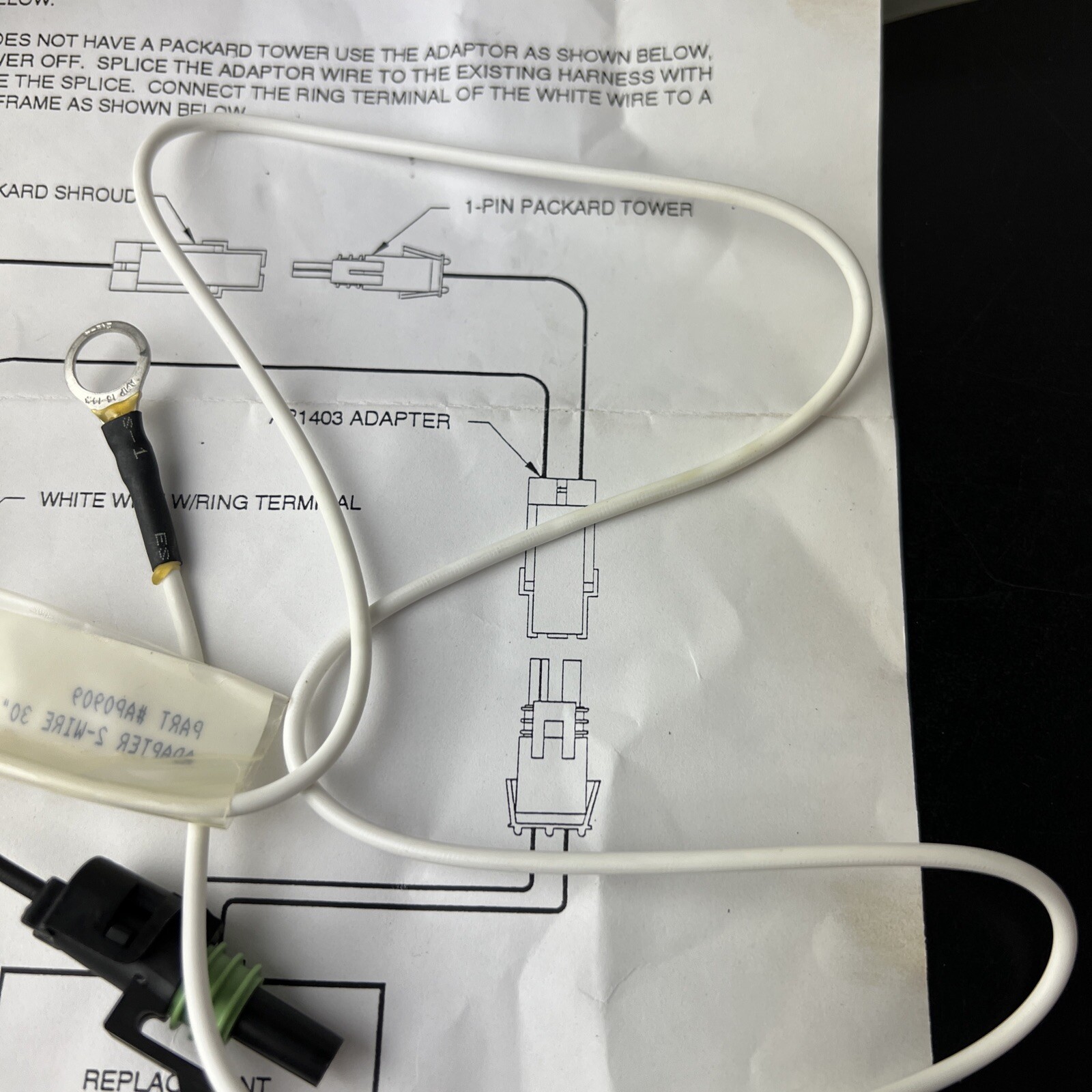 AP0909 AP1503 2-Wire Packard Connectors Adapter Wire