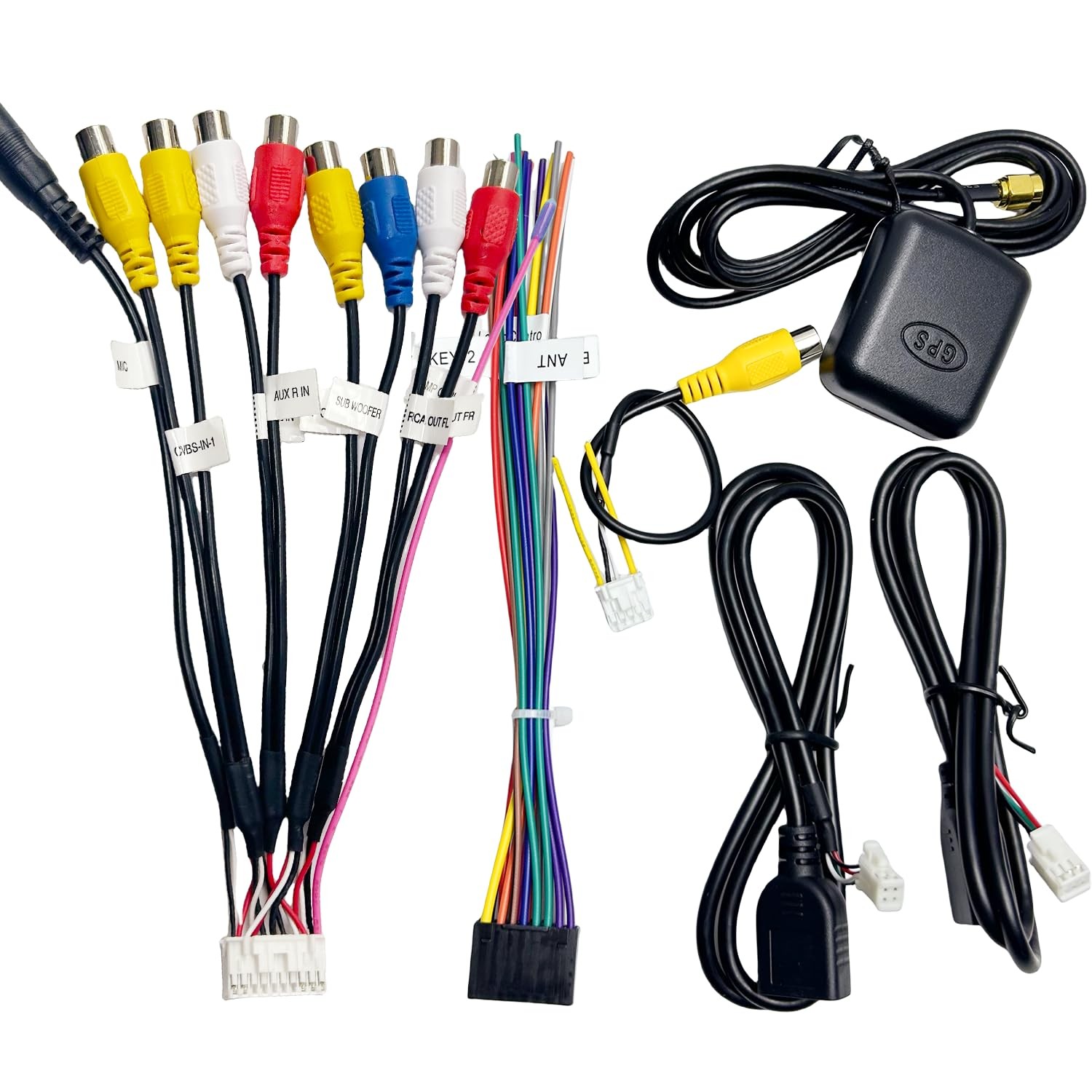 Radio Wiring Harness Kit for Android Car Stereo 16Pin ISO Wire Black