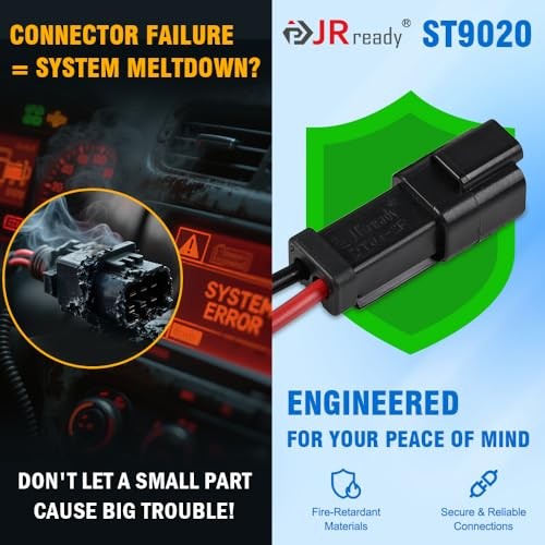 2 Pin Deutsch Connector Kit – 2 Wire DT Pigtail Black – 6 Sets 6Set 2Pin 14AWG