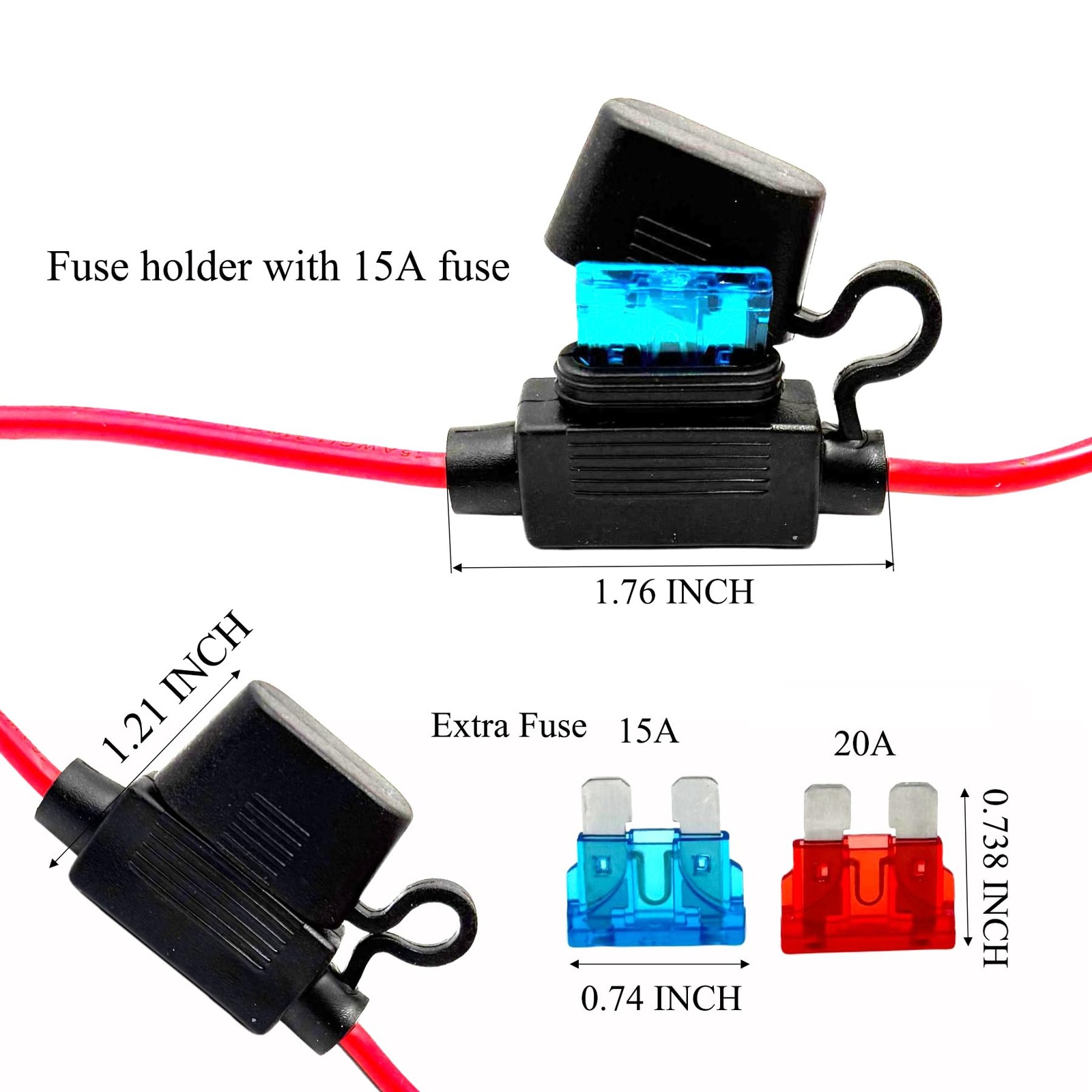 8.2 Feet SAE Battery Wire Harness, 16 Awg SAE to Alligator Clips Quick Conect…