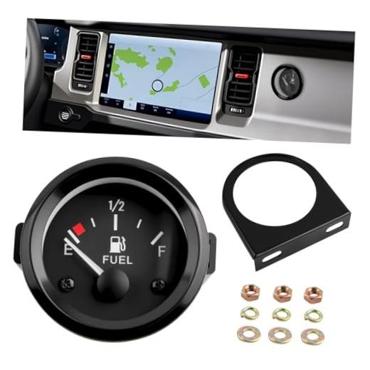 2 Inch 52mm Fuel Gauge for Car with E-1/2-F Pointer Dash,12V Gas Gauge Kit