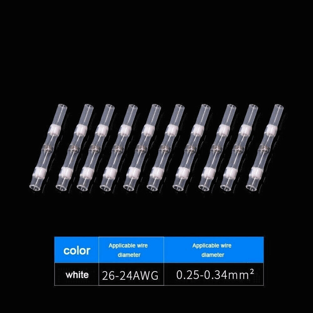 26-24 AWG 50/200PCS Solder Seal Heat Shrink Wire Connector Waterproof Terminals