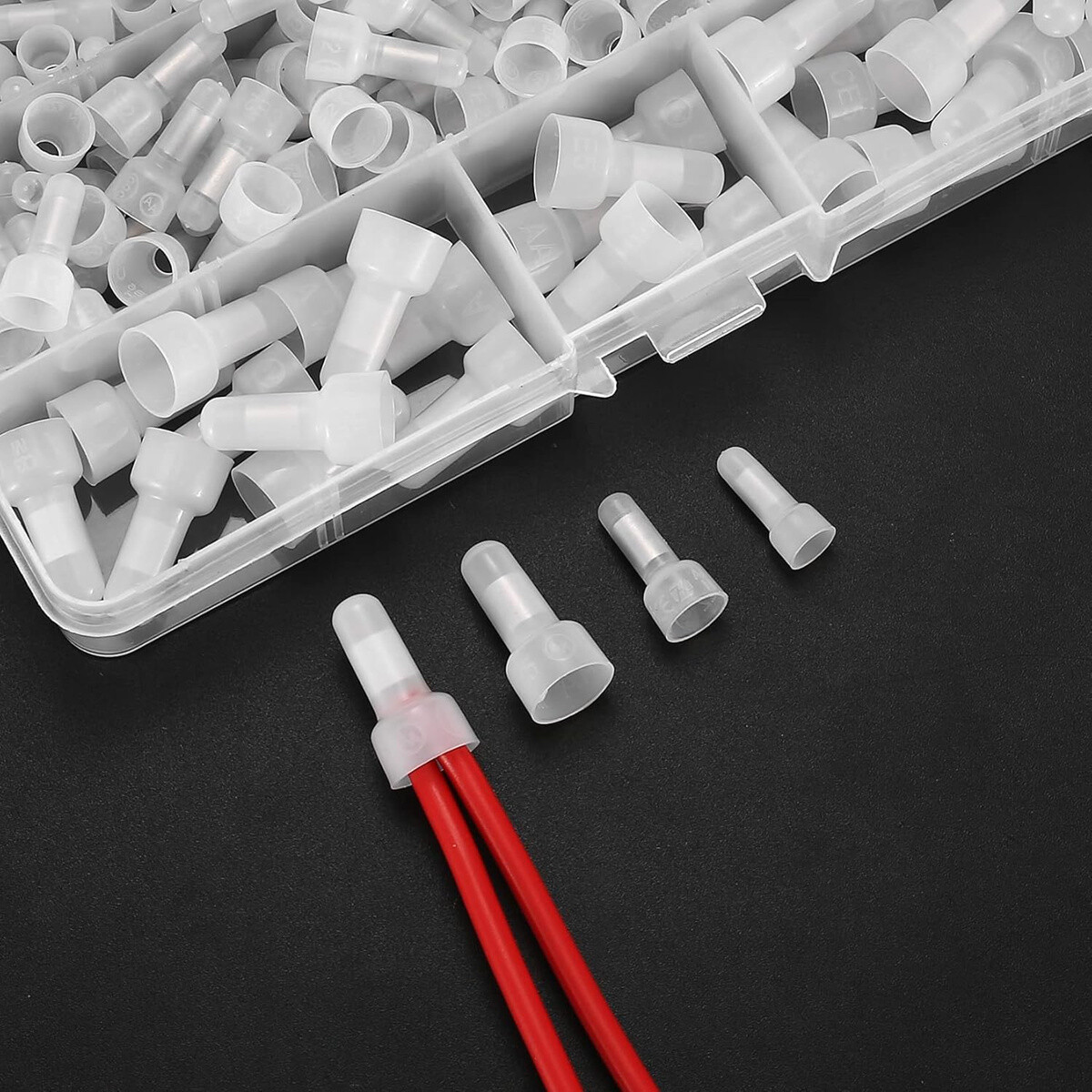 300/700Pcs Copper Core Closed End Nylon Crimp Caps Terminals Kit Wire Connectors