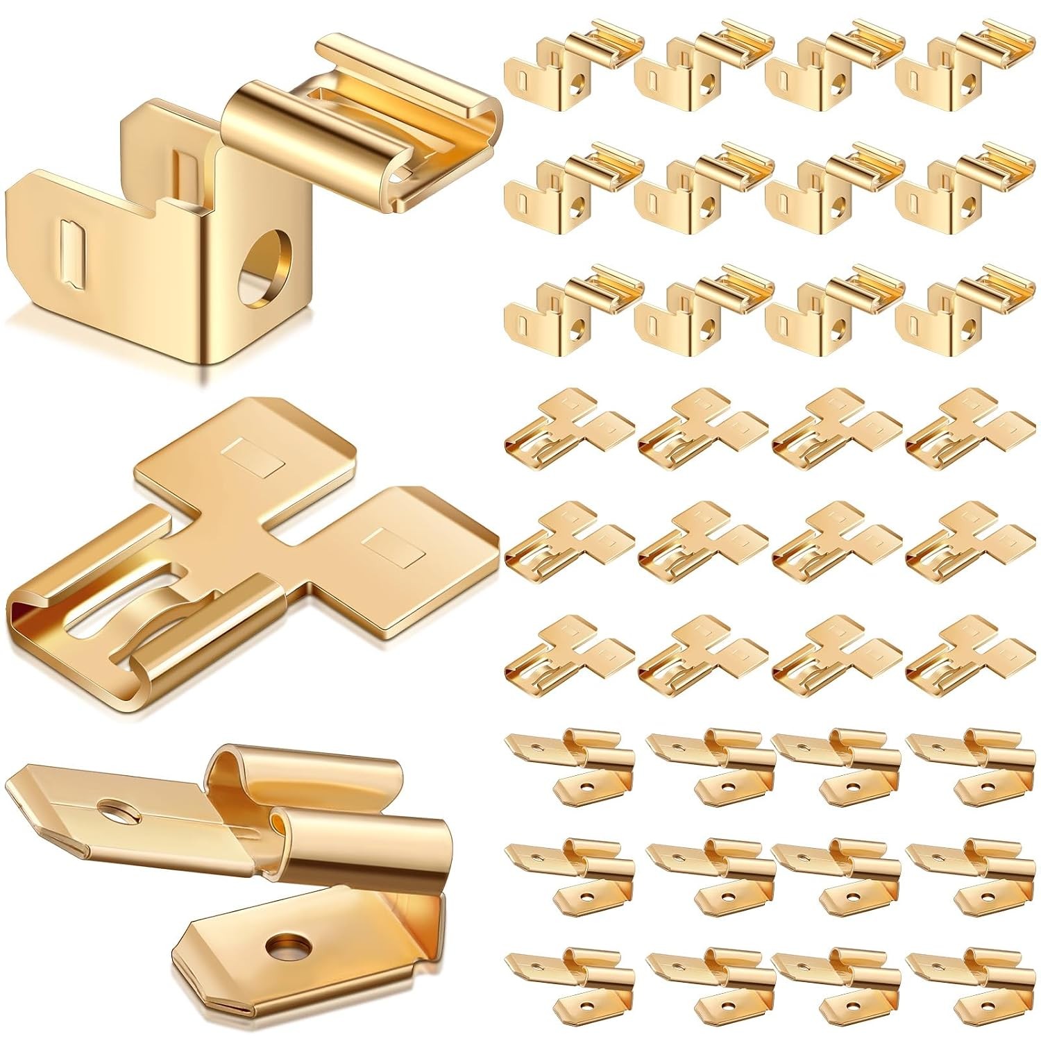 36 Pcs Quick Splice Wire Terminals Piggyback Spade Connectors 1/4″ 2 Male Female