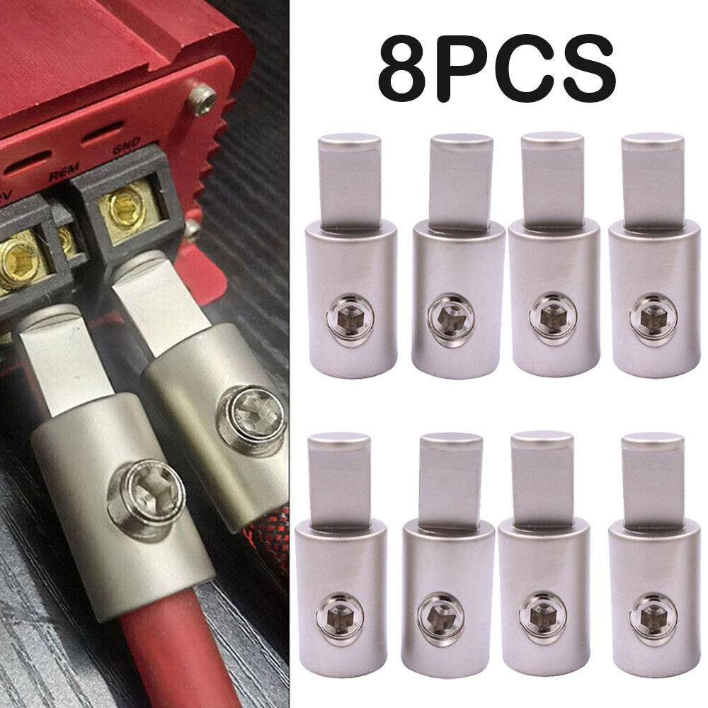 8pcs 1/0 Gauge To 0 Gauge Car Stereo Audio Amp Power/Ground Input Wire Reducer