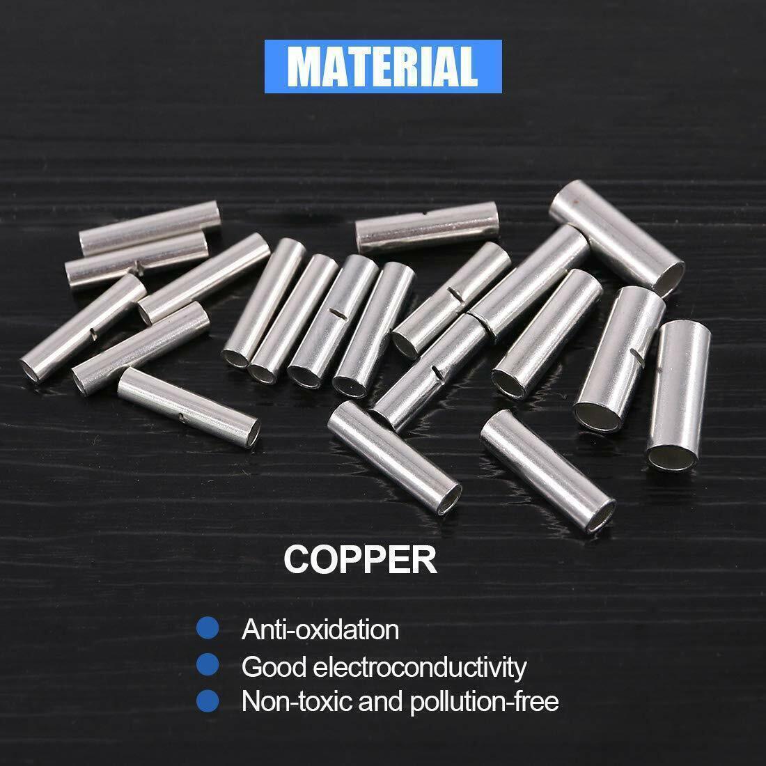 10x Tube Cable Lugs Butt Connector Crimp Connector Cable Connector Set 0.5-6mm²