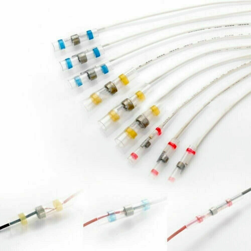 50/500x Waterproof Solder Seal Sleeve Heat Shrink Wire Connectors Butt Terminals