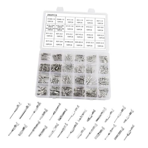 260PCS Car Wire Pin Connectors Kit,Multi-Size Electrical Pins Terminals Kit