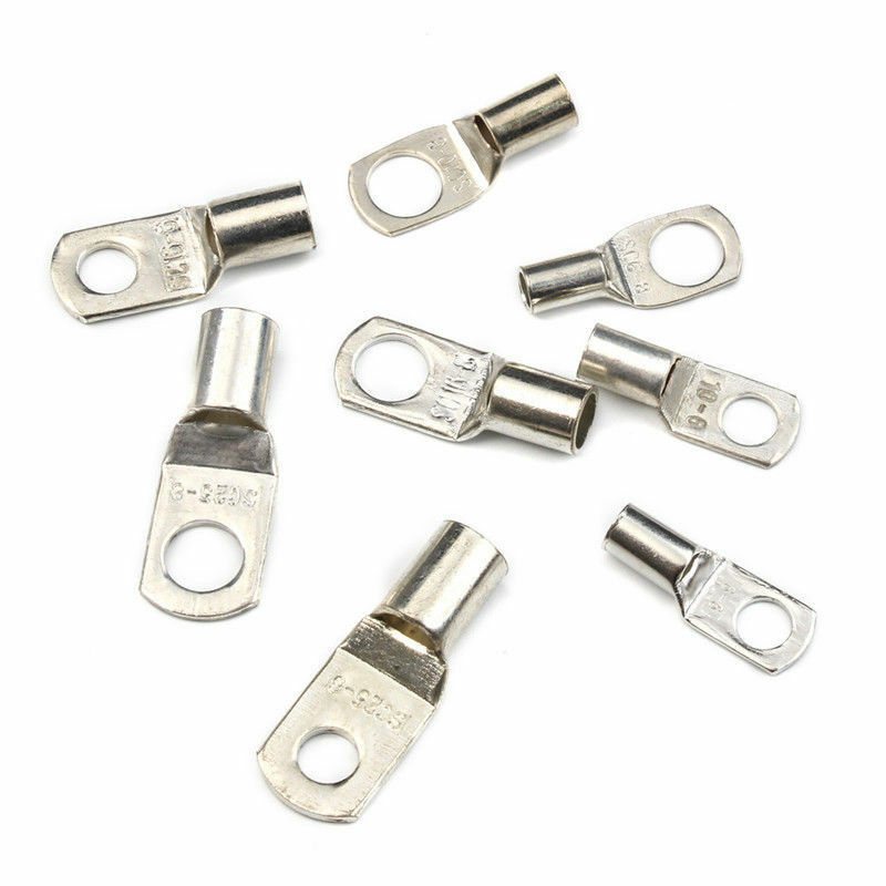140PCS Copper Wire Ring Terminal Lug SC Battery Welding Bare Connectors Set Kits