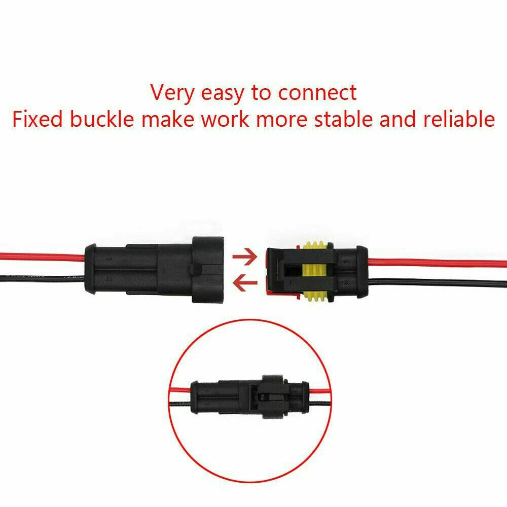 240PCS 1/2/3/4/5/6PIN WAY WATERPROOF CAR AUTO ELECTRICAL WIRE CONNECTOR PLUG KIT
