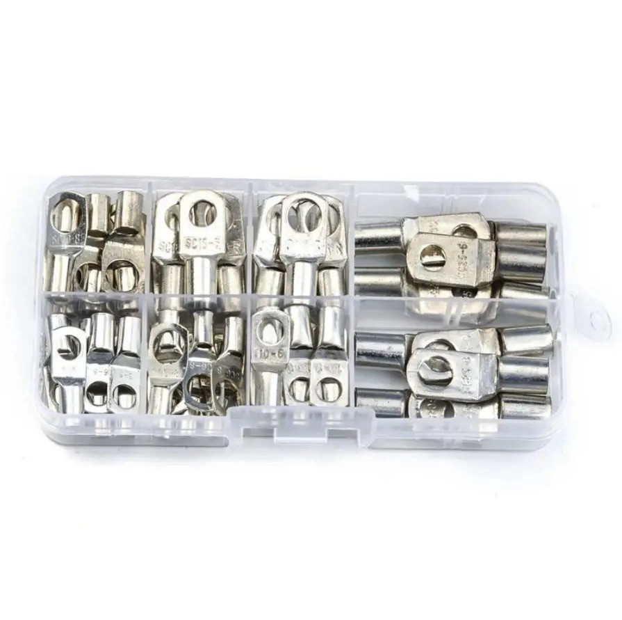 60pcs SC Tinned Copper Ring Lug Wire Connectors Bare Cable Terminals – NEW