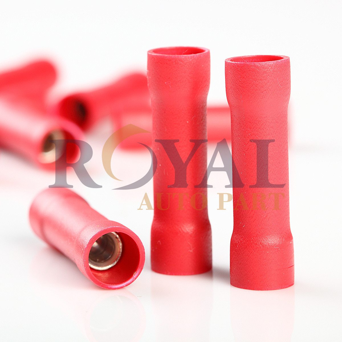 (10) Wire 8 GA Butt Connectors Vinyl 8 Gauge AWG Terminals for car audio &more