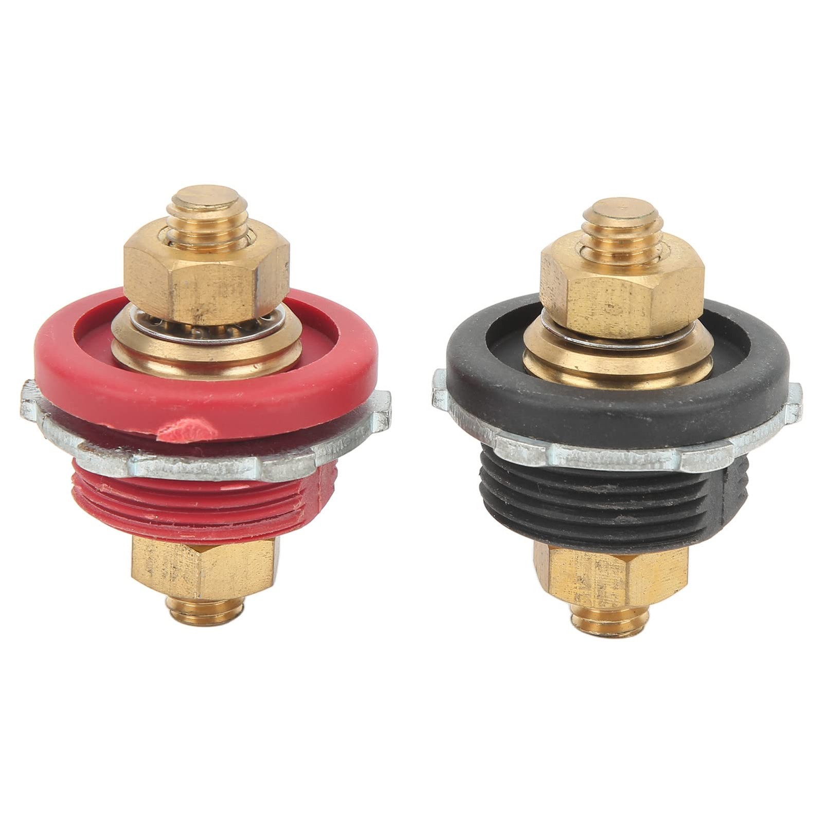 2 PCS 3/8 Inch Thru Panel Battery Terminal Connector 250A Junction Stud +/