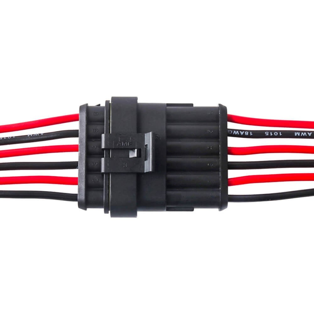 1-10 Set Car 6-Pin 6-Way Sealed Male Female Plug 18AWG Electrical Wire Connector