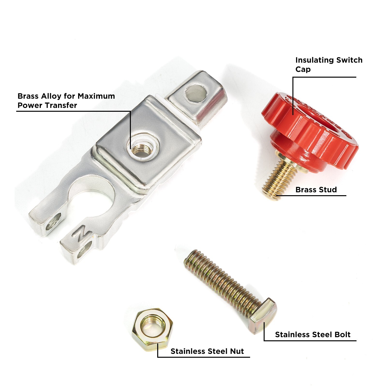 Recoil BSS Top Post Battery Cut/Shut Off Switch, 12V-48V DC Battery Isolator