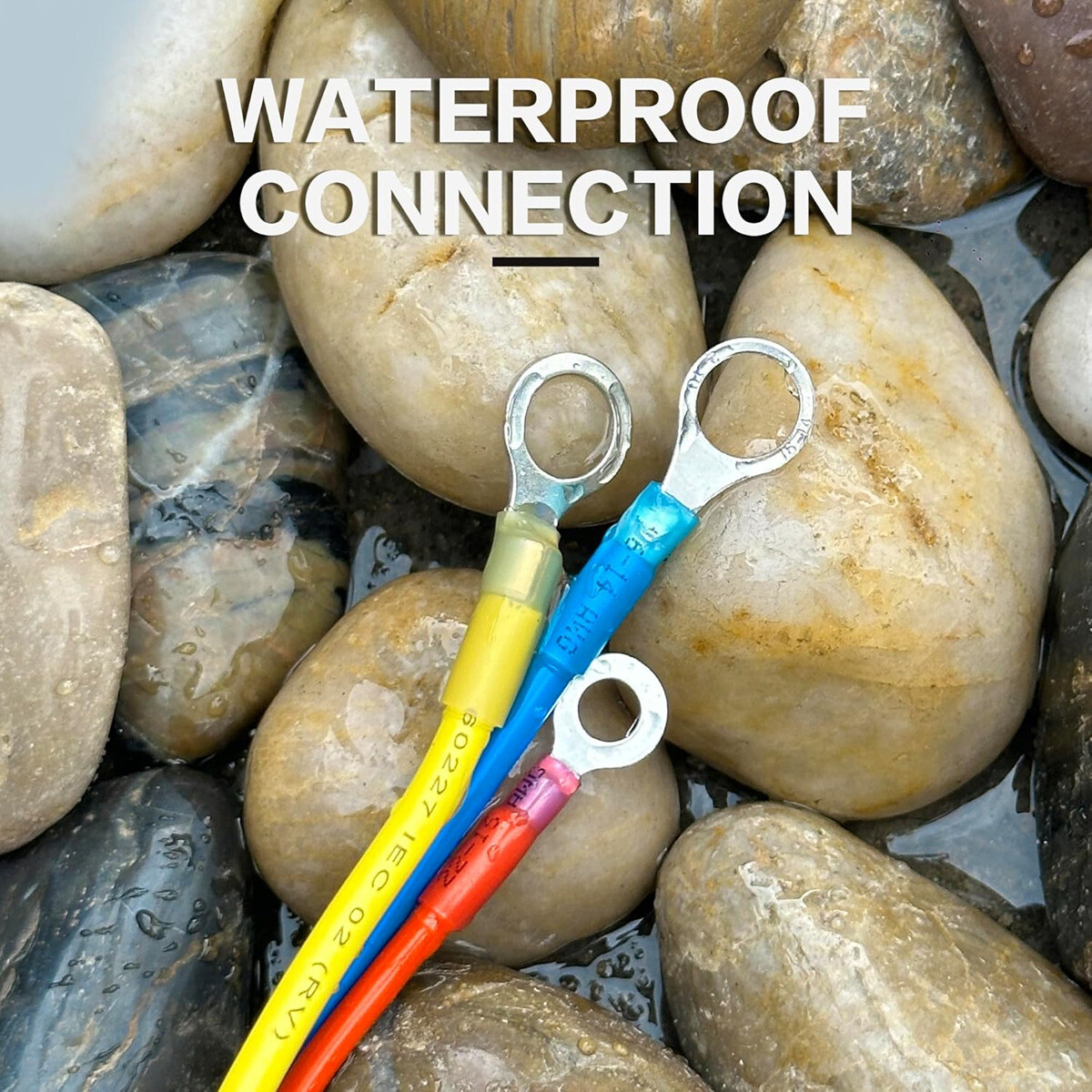 50/200x Heat Shrink Ring Terminals Crimp Eyelet Wire Connector Waterproof Marine