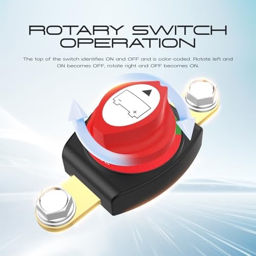 Side Post Battery Disconnect Switch, Battery Cut Off Switch 12 Side Post 275A