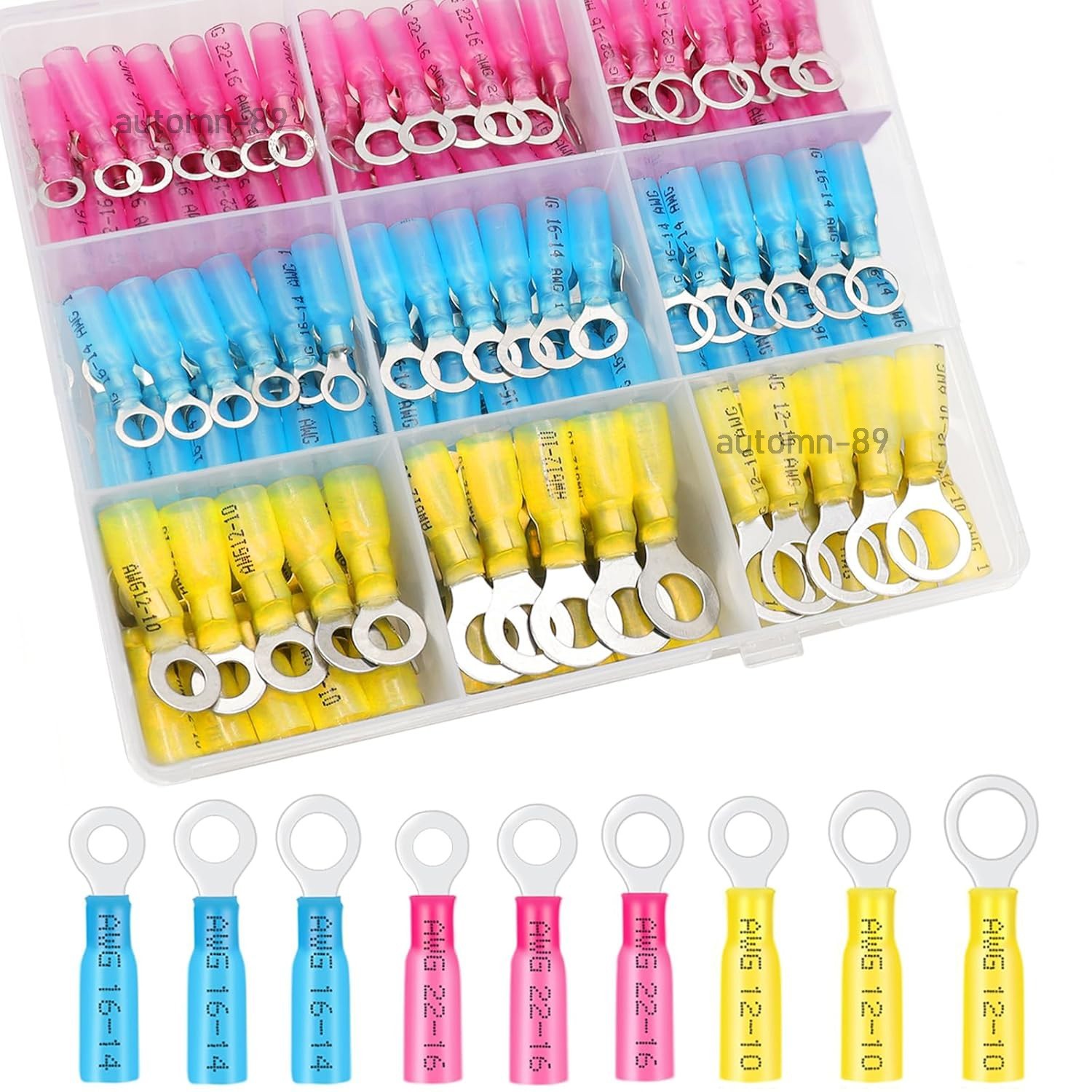 180 PCS Crimp Insulated Automotive Marine Electrical Terminals Wire Connectors