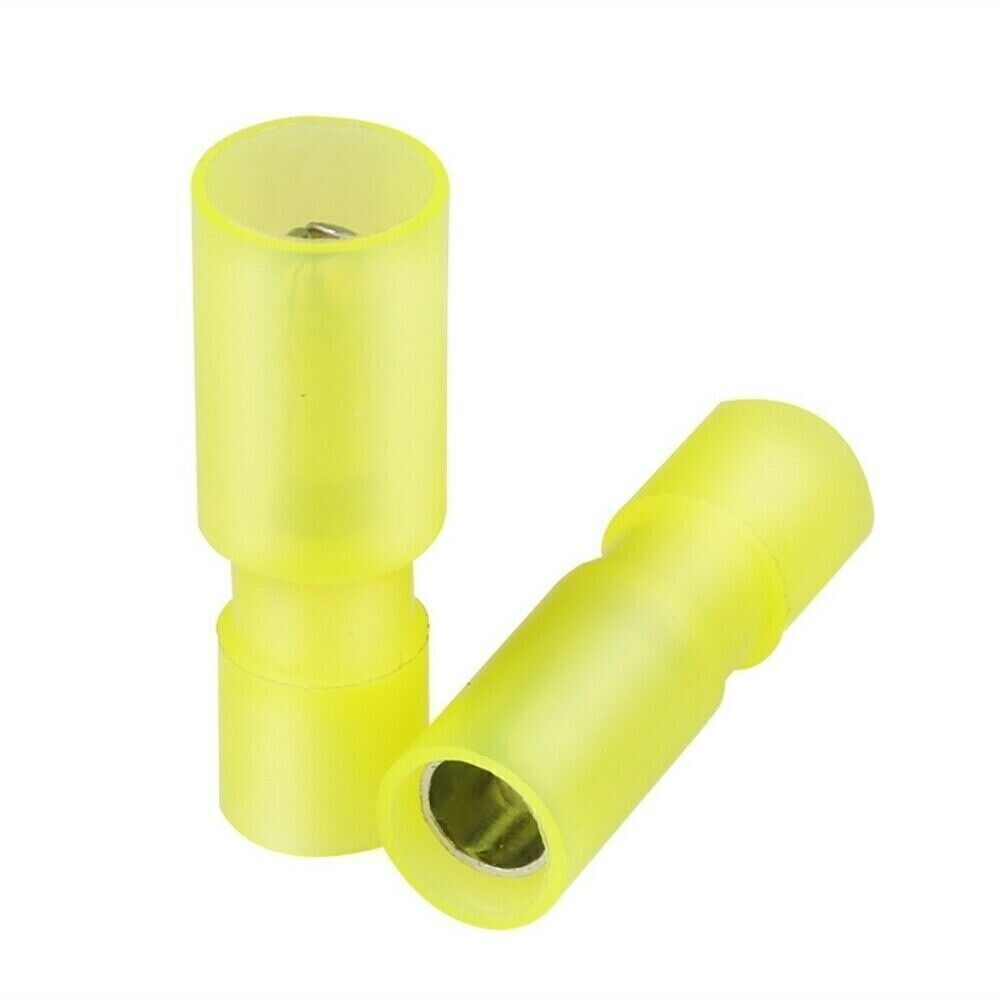 Nylon Yellow Female&Male Bullet Wire Crimp Connector Terminal 12-10AWG US 50-10x
