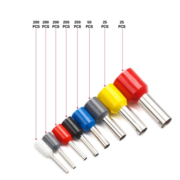 1200PCS Electrical Wire Connectors Cord Pin End Bootlace Ferrule Crimp Terminals
