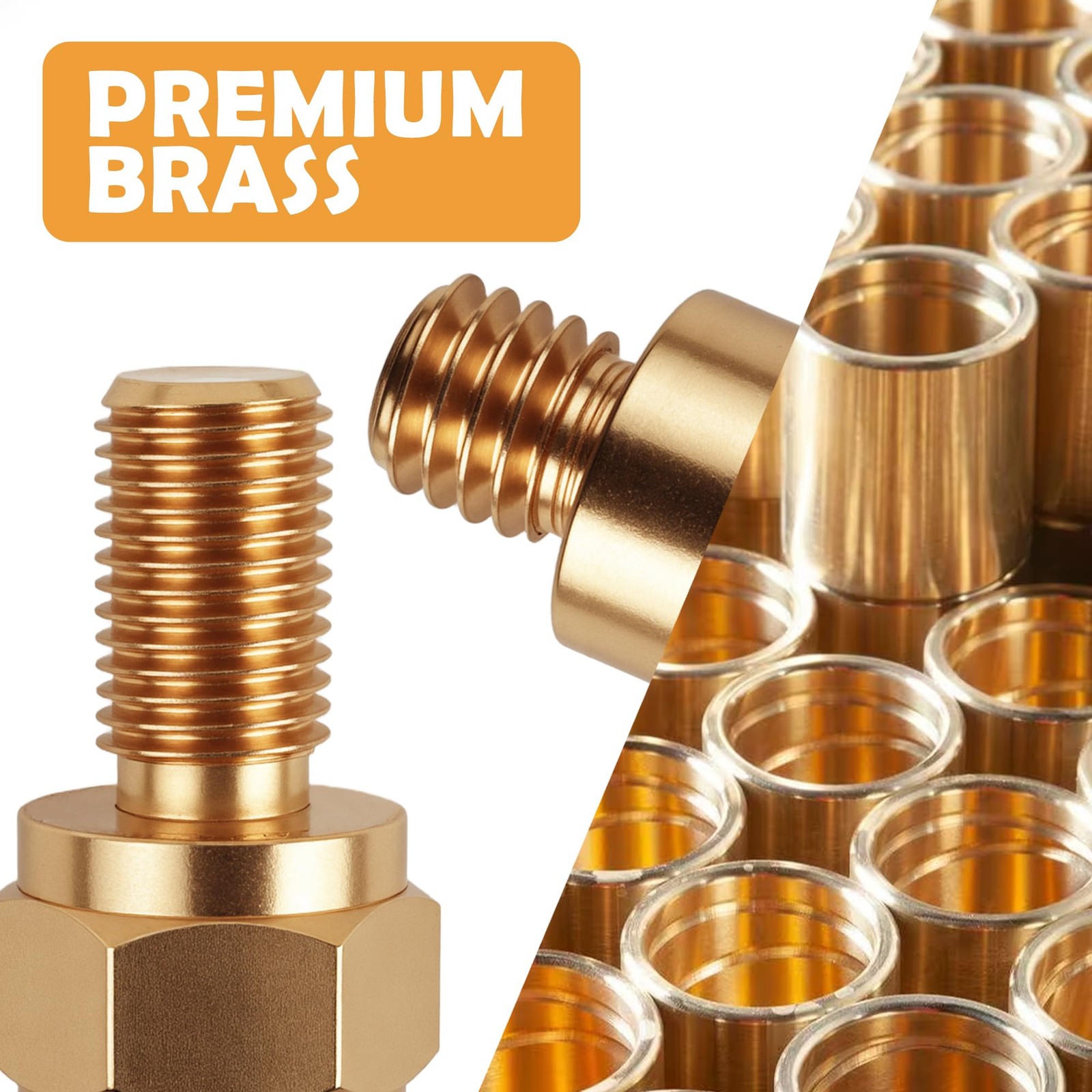 2 Set Side Post Battery Terminal Extension Bolt with Nuts,3/8″-16 Coarse and 3/8