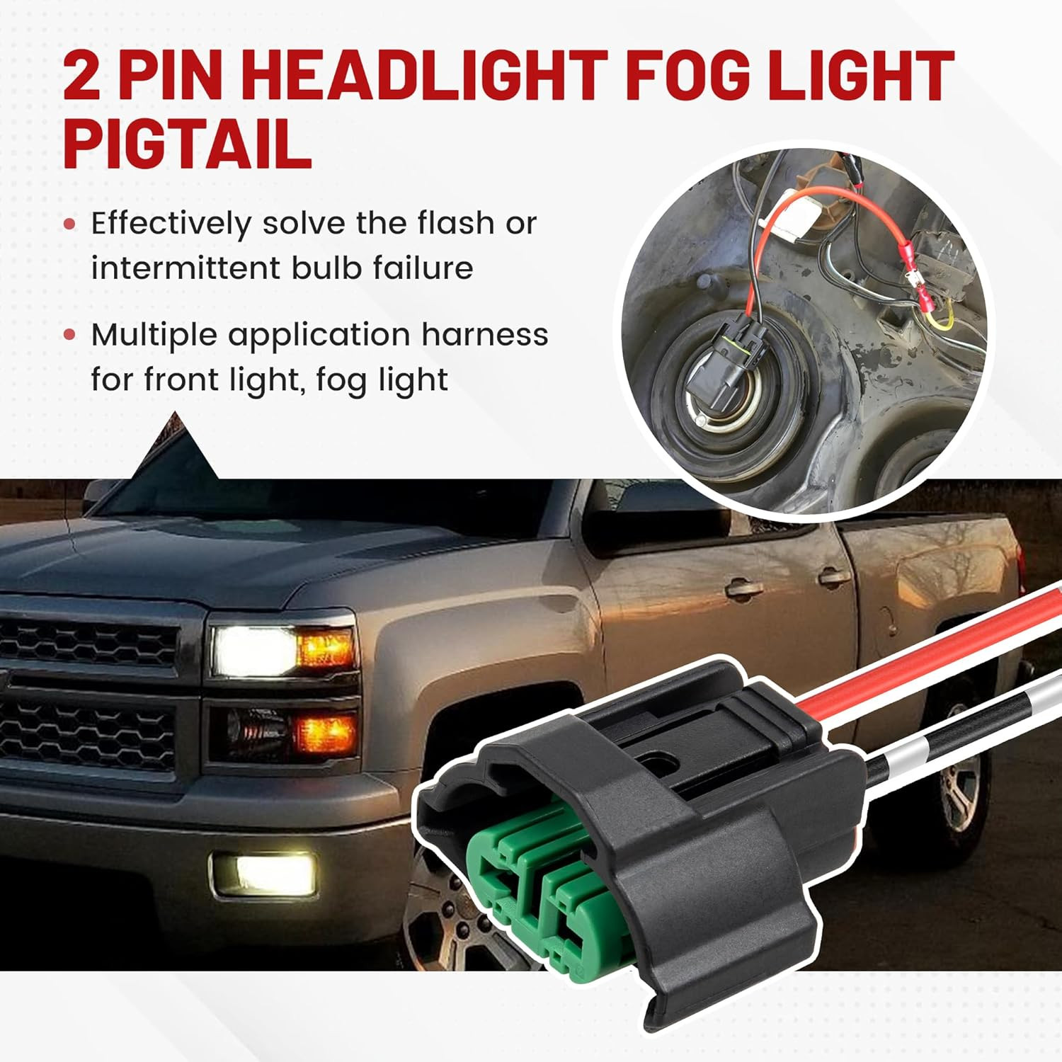 H8 H9 H11 880 881 Female Adapter Wire Connector Replace OEM Headlight Fog Light