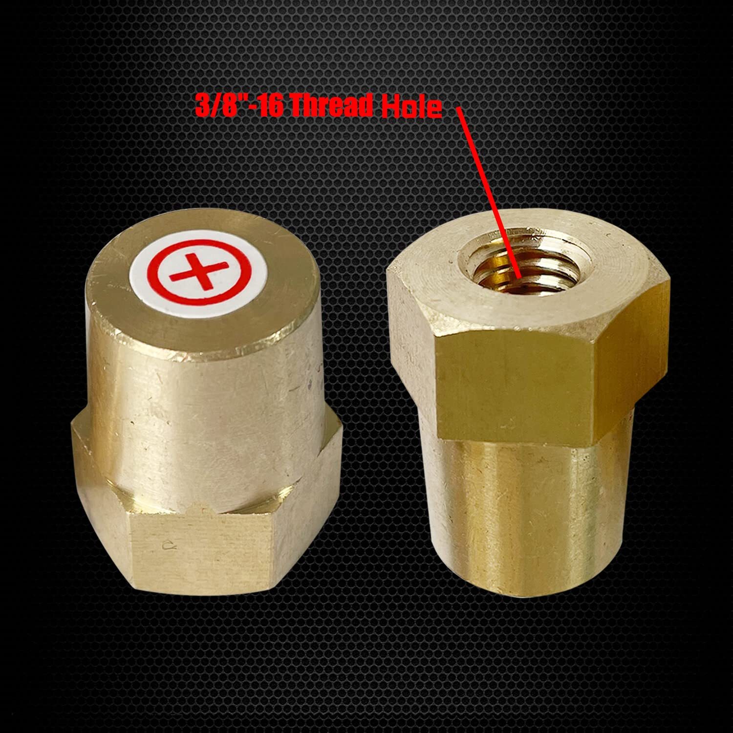 3/8-16 Thread Female Brass Battery Terminal Post Adapter Battery Charging