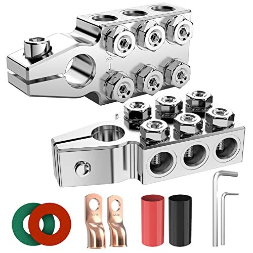 Battery Terminal Connectors 12-Way Battery Terminal Clamps 8AWG up to 4/0(XL)