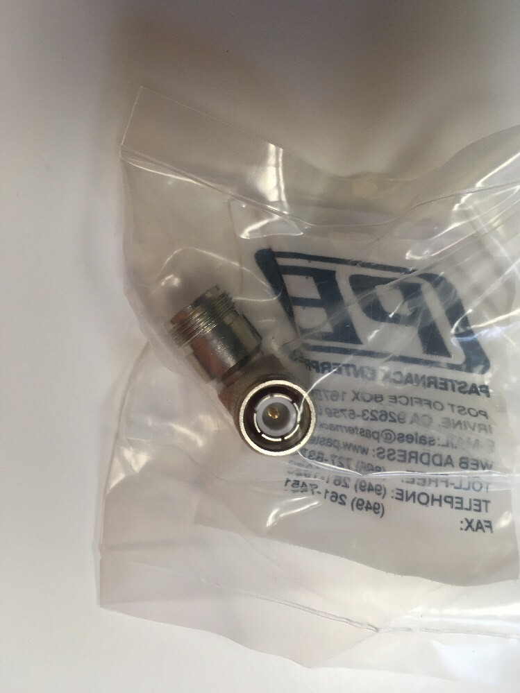 PE9263 Pasternack N Female to TNC Male Right Angle RF Adapter