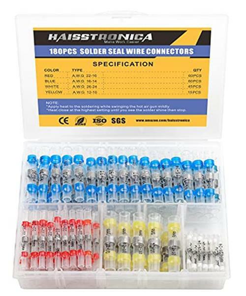 haisstronica 180PCS Solder Seal Wire Connectors-Waterproof Assorted Sizes