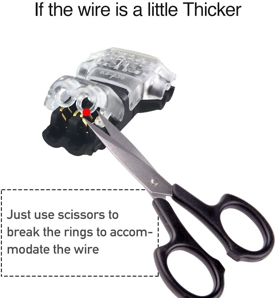 Low Voltage Wire splice Connectors Pack Of 12 Quick Solderless T Tap Automotive